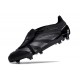 Cheap Adidas Predator Elite Tongue FG Black Silver Low Soccer Shoes Sale