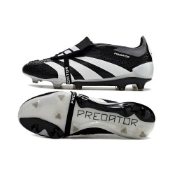 Adidas Predator Elite Tongue FG Black White Low Soccer Shoes