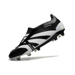 Adidas Predator Elite Tongue FG Black White Low Soccer Shoes