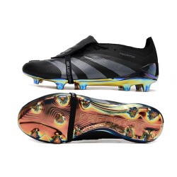 Adidas Predator Elite Tongue FG Black Gold Silver Low Soccer Shoes