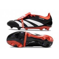 Adidas Predator Elite Tongue FG Black Red White Low Soccer Shoes