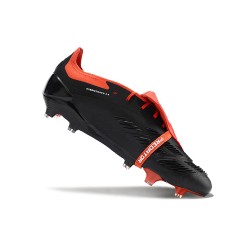 Adidas Predator Elite Tongue FG Black Red White Low Soccer Shoes