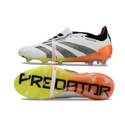 Adidas Predator Elite Tongue FG Black White Orange Low Soccer Shoes