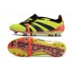 Cheap Adidas Predator Elite Tongue FG Black Yellow Red Low Soccer Shoes Sale