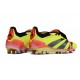 Cheap Adidas Predator Elite Tongue FG Black Yellow Red Low Soccer Shoes Sale