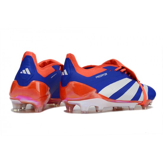 Cheap Adidas Predator Elite Tongue FG Deep Blue Orange White Low Soccer Shoes Sale