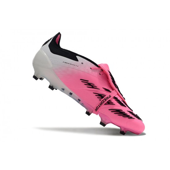 Cheap Adidas Predator Elite Tongue FG Pink Black White Soccer Shoes Sale