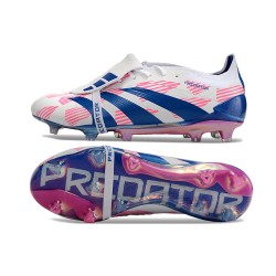 Adidas Predator Elite Tongue FG Pink Deep Blue White Low Soccer Shoes