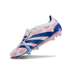 Adidas Predator Elite Tongue FG Pink Deep Blue White Low Soccer Shoes