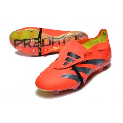 Adidas Predator Elite Tongue FG Red Black Yellow Low Soccer Shoes