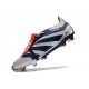 Cheap Adidas Predator Elite Tongue FG Silver Black Red White Low Soccer Shoes Sale