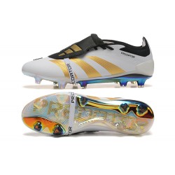 Adidas Predator Elite Tongue FG Soccer Shoes Gold White Black 