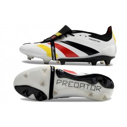 Adidas Predator Elite Tongue FG White Black Red Yellow Low Soccer Shoes