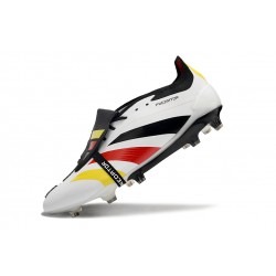 Adidas Predator Elite Tongue FG White Black Red Yellow Low Soccer Shoes