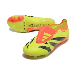 Adidas Predator Elite Tongue FG Yellow Black Orange Low Soccer Shoes