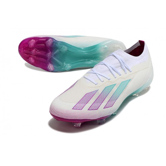 Cheap Adidas X 23 Crazyfast.1 FG  Soccer Shoes Beige White Purple Sale