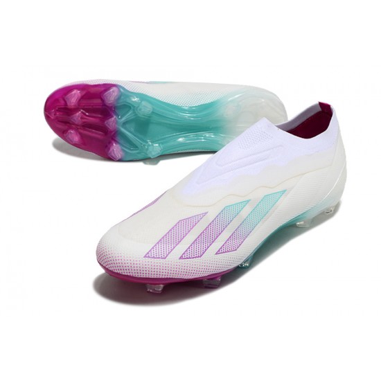 Cheap Adidas X 23 Crazyfast.1 Messi FG Boost Soccer Shoes Beige White Purple Sale