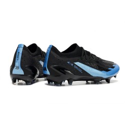 Adidas X Crazyfast1 SG Black Blue Low Soccer Shoes