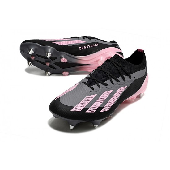 Cheap Adidas X Crazyfast1 SG Black Pink Soccer Shoes Sale