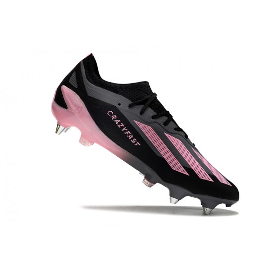 Cheap Adidas X Crazyfast1 SG Black Pink Soccer Shoes Sale