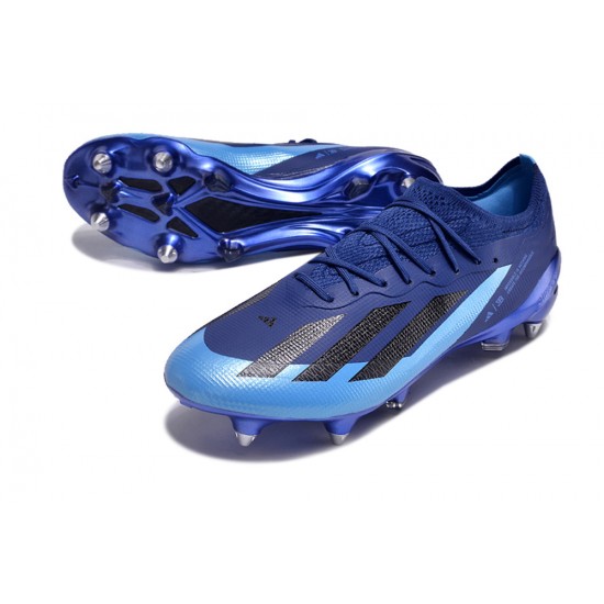 Cheap Adidas X Crazyfast1 SG Deep Blue Blue Low Soccer Shoes Sale