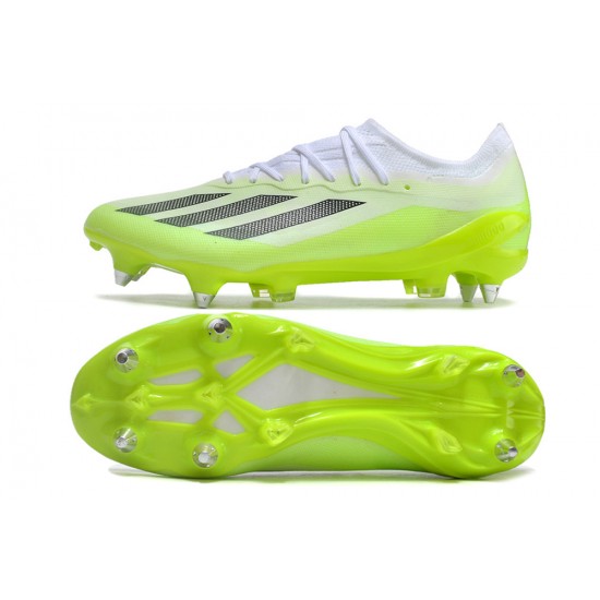 Cheap Adidas X Crazyfast1 SG Green White Black Low Soccer Shoes Sale