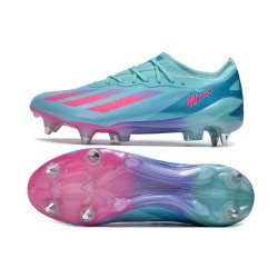 Adidas X Crazyfast1 SG Ltblue Pink Low Soccer Shoes