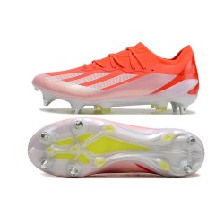 Adidas X Crazyfast1 SG Silver Orange Yellow Low Soccer Shoes