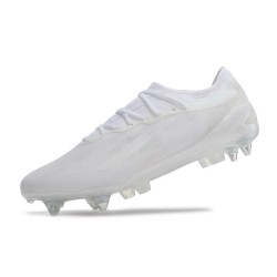 Adidas X Crazyfast1 SG White Silver Low Soccer Shoes