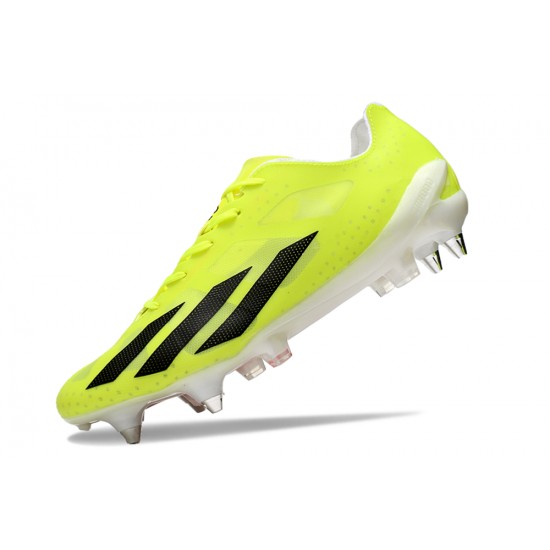 Cheap Adidas X Crazyfast1 SG Yellow Black Orange Low Soccer Shoes Sale