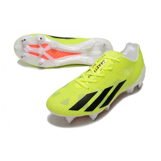 Cheap Adidas X Crazyfast1 SG Yellow Black Orange Low Soccer Shoes Sale