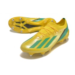 Adidas X Crazyfast1 SG Yellow Blue Black Green Low Soccer Shoes