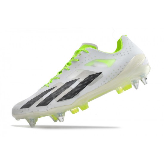 Cheap Adidas X Crazyfast1 SG Yellow Green White Black Low Soccer Shoes Sale