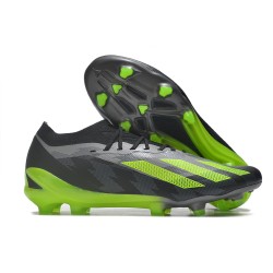 Adidas x23crazyfast.1 FG Low Soccer Shoes Black Green 