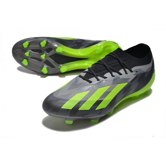 Cheap Adidas x23crazyfast.1 FG Low Soccer Shoes Black Green Sale