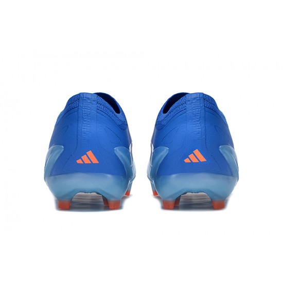 Cheap Adidas x23crazyfast.1 FG Low Soccer Shoes Blue Silver Orange Sale