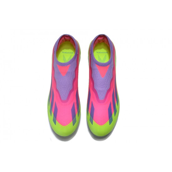 Cheap Adidas x23crazyfast.1 FG Low Soccer Shoes Pink Purple Green Sale