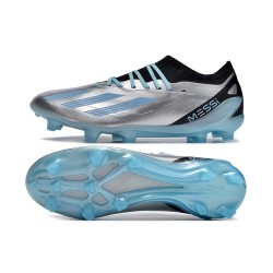 Adidas x23crazyfast.1 FG Low Soccer Shoes Silver Black Ltblue