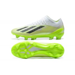 Adidas x23crazyfast.1 FG Low Soccer Shoes White Black Green 