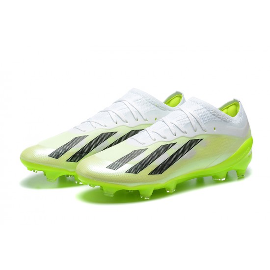 Cheap Adidas x23crazyfast.1 FG Low Soccer Shoes White Black Green Sale