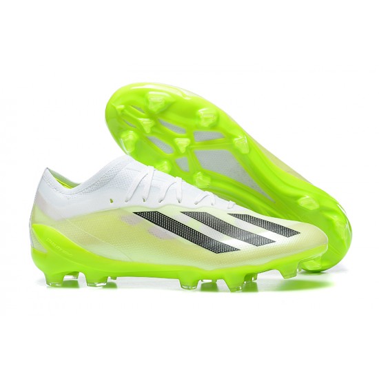 Cheap Adidas x23crazyfast.1 FG Low Soccer Shoes White Black Green Sale