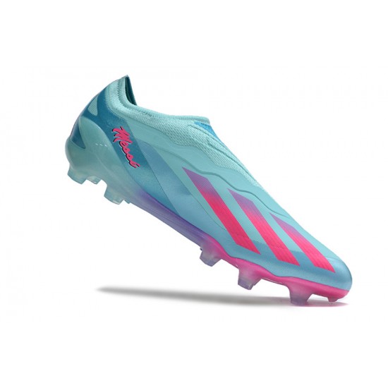 Cheap Adidas x23crazyfast.1 FG Soccer Shoes Pink Ltblue Women Sale