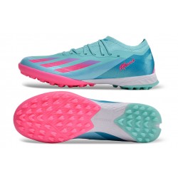 Adidas x23crazyfast.1 TF Soccer Shoes Pink Ltblue