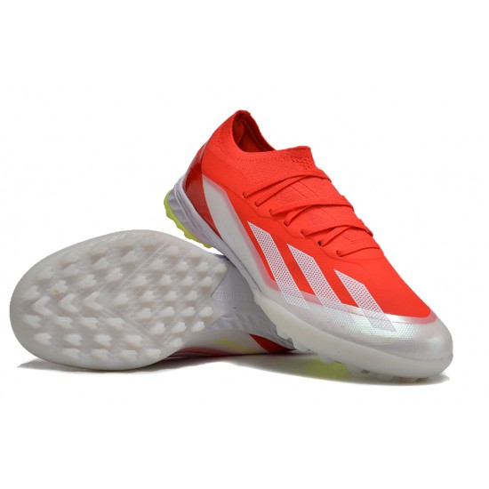 Cheap Adidas x23crazyfast.1 TF Soccer Shoes Red Grey Sale