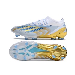 Adidas x23crazyfast.1 TF Soccer Shoes White Blue Gold