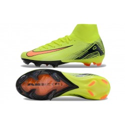 Nike Air Zoom Mercurial Superfly 10 Elite FG Yellow Black Orange Soccer Shoes