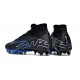 Cheap Nike Air Zoom Mercurial Superfly 9 Elite AG High Top Soccer Shoes Black Blue White Sale