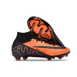 Nike Air Zoom Mercurial Superfly 9 Elite FG High Top Soccer Shoes Orange Black