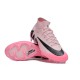 Cheap Nike Air Zoom Mercurial Superfly 9 Elite FG High Top Soccer Shoes Pink Black Sale