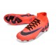 Cheap Nike Air Zoom Mercurial Superfly 9 Elite FG High Top Soccer Shoes Red Black Sale